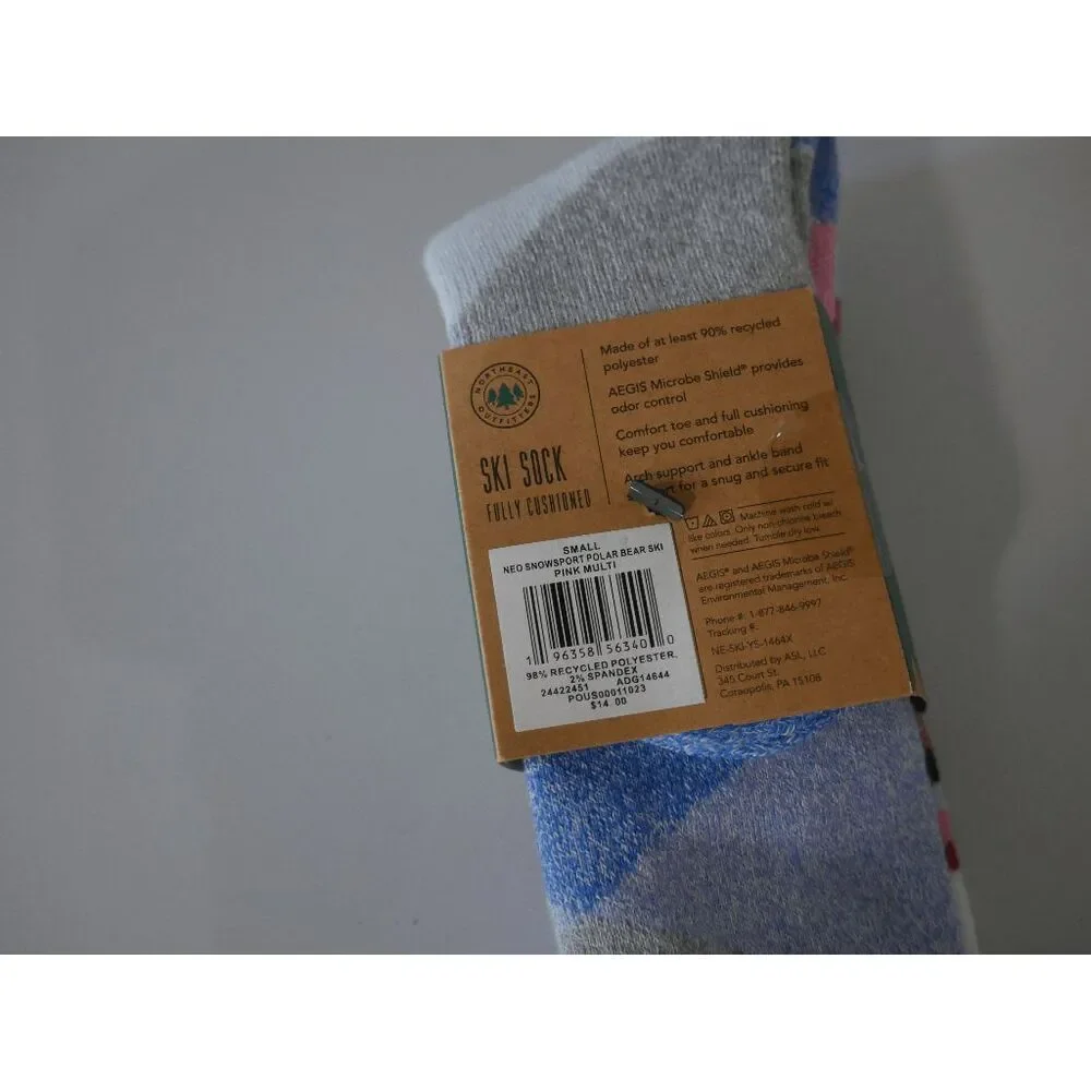 Northeast Outfitters 2-Pairs Youth Cozy Cabin SKI Socks Fully Cushioned 13K-4